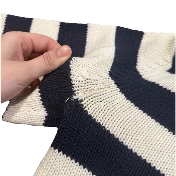 Vintage Ole Miss Rare Embroidered Cable Knit Jacket College Football Stripe Med - Picture 15 of 16